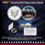 2009 Living Presidents 1oz Limited Edition Silver Eagle $1 - Obama, Bush, Clinton Other Toy
