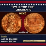 1973-d Lincoln Cent TOP POP! 1c ms67+ rd SEGS