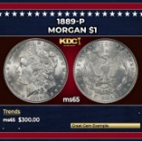 1889-p Morgan Dollar $1 Grades ms65
