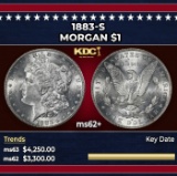 1883-s Morgan Dollar $1 ms62+ USCG