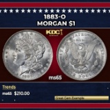 1883-o Morgan Dollar $1 Grades ms65