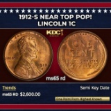 1912-s Lincoln Cent Near Top Pop! 1c ms65 rd SEGS