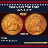 1906 Indian Cent Near Top Pop! 1c ms66 rd SEGS