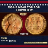 1934-p Lincoln Cent Near Top Pop 1c ms67 rd SEGS