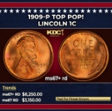 1909-p Lincoln Cent TOP POP! 1c ms67+ rd SEGS