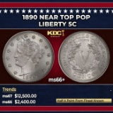 1890 Liberty Nickel Near Top Pop 5c ms66+ SEGS
