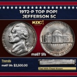 1972-p Jefferson Nickel TOP POP! 5c ms67 5fs SEGS