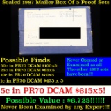 Original sealed box 5- 1987 United States Mint Proof Sets