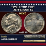 1979-d Jefferson Nickel TOP POP! 5c ms67 5fs SEGS