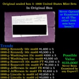 Original sealed box 5- 1998 United States Mint Sets