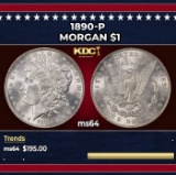1890-p Morgan Dollar $1 Grades ms64