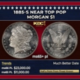 1885-s Morgan Dollar Near Top Pop $1 ms65+ pl SEGS