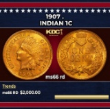 1907 Indian Cent . 1c ms66 rd SEGS