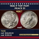 1926-p Peace Dollar TOP POP! $1 ms67 SEGS