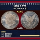 1878-p 7tf Morgan Dollar $1 ms65+ SEGS