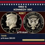 1992-s Proof Kennedy Half Dollar 50c pr70 dcam SEGS