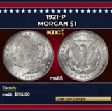 1921-p Morgan Dollar $1 Grades ms65