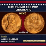 1939-p Lincoln Cent Near Top Pop 1c ms67+ rd SEGS
