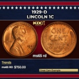 1929-d Lincoln Cent 1c ms65 rd SEGS