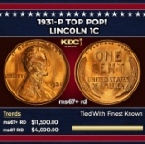 1931-p Lincoln Cent TOP POP! 1c ms67+ rd SEGS