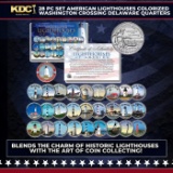 28 Pc Set Historic American Lighthouses Colorized Washington Crossing Delaware Quarters Other Toy