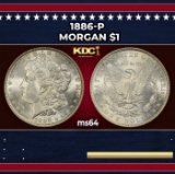 1886-p Morgan Dollar $1 Grades ms64
