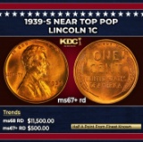 1939-s Lincoln Cent Near Top Pop 1c ms67+ rd SEGS