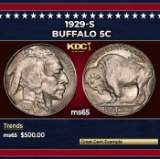 1929-s Buffalo Nickel 5c Grades ms65