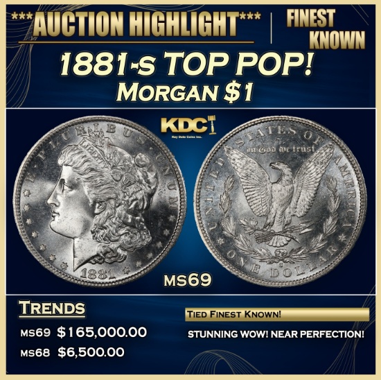 1881-s Morgan Dollar TOP POP! $1 ms69 SEGS