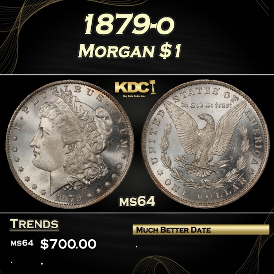 1879-o Morgan Dollar $1 Grades ms64