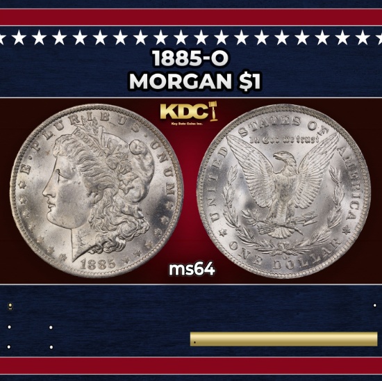 1885-o Morgan Dollar $1 Grades ms64