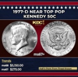 1977-d Kennedy Half Dollar Near Top Pop 50c ms67+ SEGS