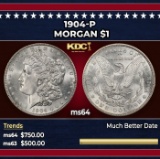 1904-p Morgan Dollar $1 Grades ms64