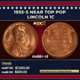 1935-s Lincoln Cent Near Top Pop 1c ms66+ rd SEGS