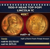 1930-p Lincoln Cent Near Top Pop! 1c ms67+ rd SEGS