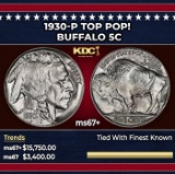 1930-p Buffalo Nickel TOP POP! 5c ms67+ SEGS