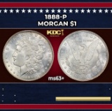1888-p Morgan Dollar $1 Grades ms63+