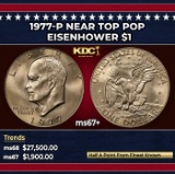 1977-p Eisenhower Dollar Near Top Pop $1 ms67+ SEGS