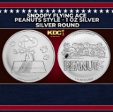 Snoopy Flying Ace Peanuts Style - 1 oz Silver Round Round