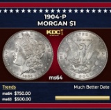 1904-p Morgan Dollar $1 Grades ms64