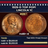 1929-d Lincoln Cent TOP POP! 1c ms66+ rd SEGS