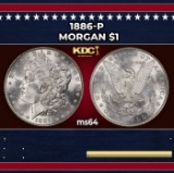 1886-p Morgan Dollar $1 Grades ms64