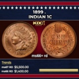 1899 Indian Cent . 1c ms66+ rd SEGS
