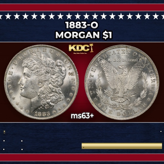 1883-o Morgan Dollar $1 Grades ms63+