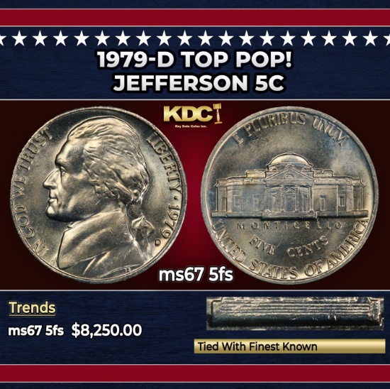 1979-d Jefferson Nickel TOP POP! 5c ms67 5fs SEGS