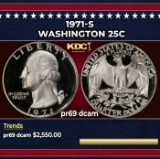 1971-s Proof Washington Quarter 25c pr69 dcam SEGS