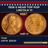 1938-s Lincoln Cent Near Top Pop 1c ms67 rd SEGS