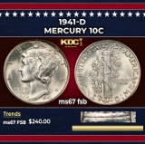 1941-d Mercury Dime 10c ms67 fsb SEGS