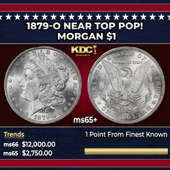 1879-o Morgan Dollar Near Top Pop! $1 ms65+ SEGS