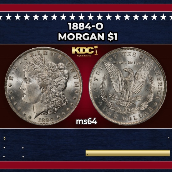 1884-o Morgan Dollar $1 Grades ms64